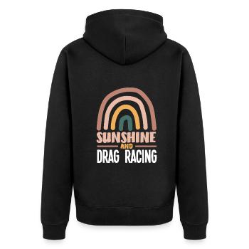 Lustiges Autorennen Auto Rennen Geschenk - Unisex Premium Bio Zip Hoodie - Schwarz - Hinten - Nico (187cm)