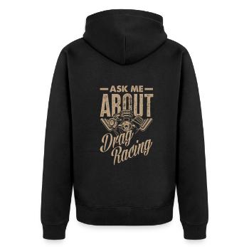 Lustiges Autorennen Auto Rennen Geschenk - Unisex Premium Bio Zip Hoodie - Schwarz - Hinten - Nico (187cm)
