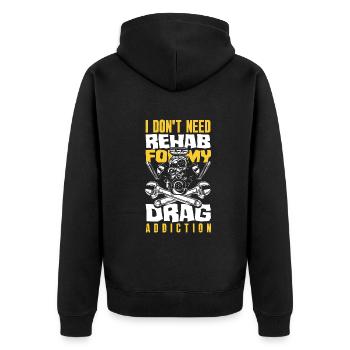 Lustiges Autorennen Auto Rennen Geschenk - Unisex Premium Bio Zip Hoodie - Schwarz - Hinten - Nico (187cm)