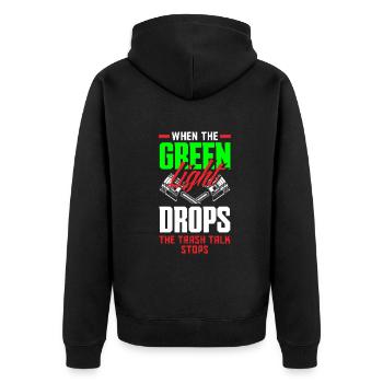 Lustiges Autorennen Auto Rennen Geschenk - Unisex Premium Bio Zip Hoodie - Schwarz - Hinten - Nico (187cm)