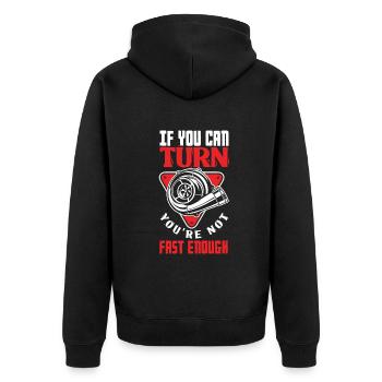 Cadeau de course de voiture drôle de course automobile - Veste à capuche bio Premium Unisexe - noir - Dos - Nico (187cm)