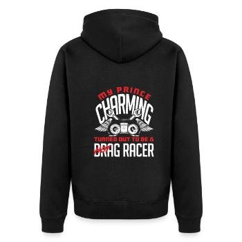 Lustiges Autorennen Auto Rennen Geschenk - Unisex Premium Bio Zip Hoodie - Schwarz - Hinten - Nico (187cm)