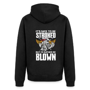 Lustiges Autorennen Auto Rennen Geschenk - Unisex Premium Bio Zip Hoodie - Schwarz - Hinten - Nico (187cm)