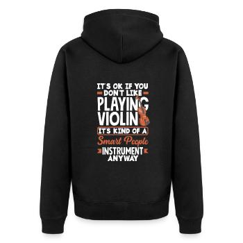 Violon Violon Violoniste Joueur de violon - Veste à capuche bio Premium Unisexe - noir - Dos - Nico (187cm)