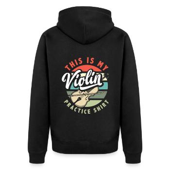 Violin Violin Violinist Violin Player - Unisex Premium Organic Zip Hoodie - black - Back - Nico (187cm)
