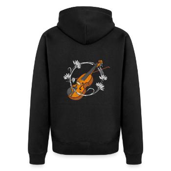 Violon Violon Violoniste Joueur de violon - Veste à capuche bio Premium Unisexe - noir - Dos - Nico (187cm)