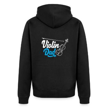Violin Violin Violinist Violin Player - Unisex Premium Organic Zip Hoodie - black - Back - Nico (187cm)
