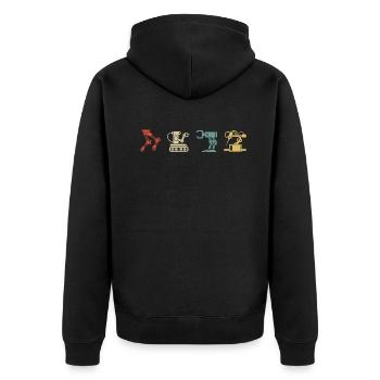 Programmeur de robots robotiques - Veste à capuche bio Premium Unisexe - noir - Dos - Nico (187cm)