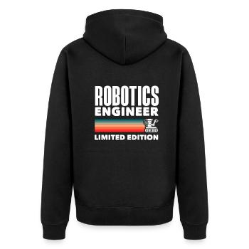 Programmeur de robots robotiques - Veste à capuche bio Premium Unisexe - noir - Dos - Nico (187cm)