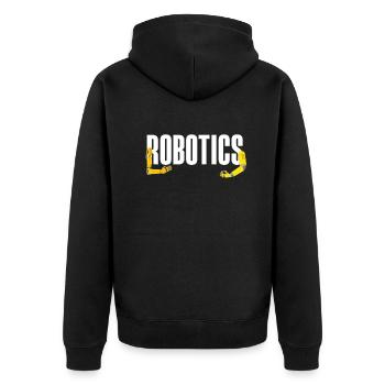 Robotics Robot Programmer - Unisex Premium Organic Zip Hoodie - black - Back - Nico (187cm)