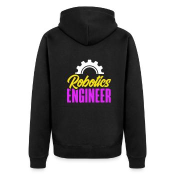Programmeur de robots robotiques - Veste à capuche bio Premium Unisexe - noir - Dos - Nico (187cm)