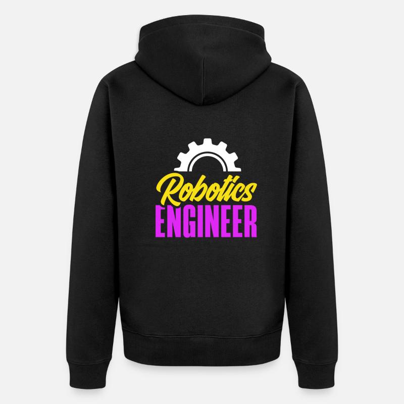 Robotics Robot Programmer - Unisex Premium Organic Zip Hoodie - black