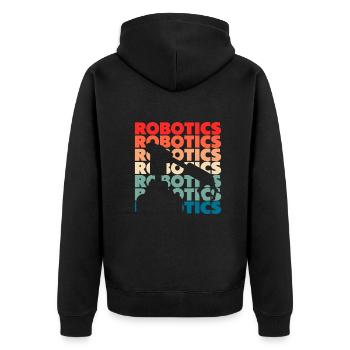 Programmeur de robots robotiques - Veste à capuche bio Premium Unisexe - noir - Dos - Nico (187cm)