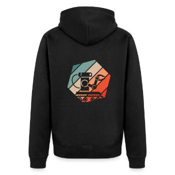 Programmeur de robots robotiques - Veste à capuche bio Premium Unisexe - noir - Dos - Nico (187cm)