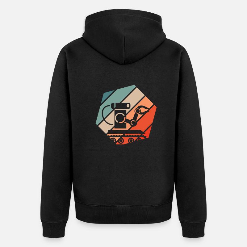 Robotics Robot Programmer - Unisex Premium Organic Zip Hoodie - black