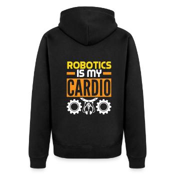 Programmeur de robots robotiques - Veste à capuche bio Premium Unisexe - noir - Dos - Nico (187cm)