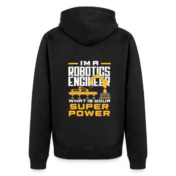 Programmeur de robots robotiques - Veste à capuche bio Premium Unisexe - noir - Dos - Nico (187cm)