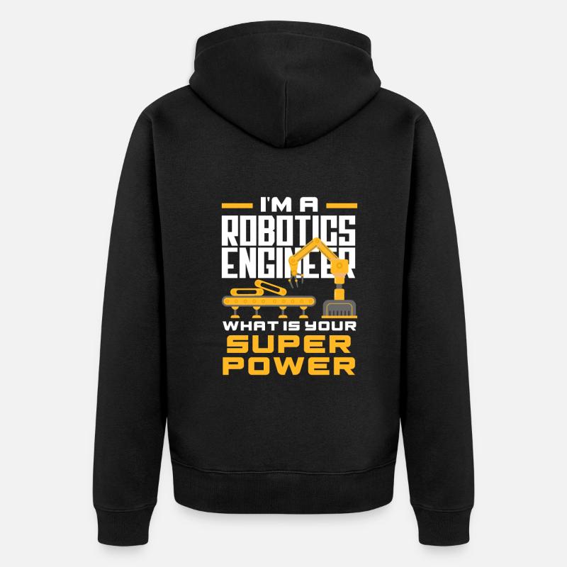 Programmeur de robots robotiques - Veste à capuche bio Premium Unisexe - noir