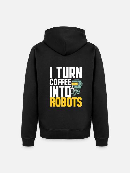 Programmeur de robots robotiques - Veste à capuche bio Premium Unisexe - noir