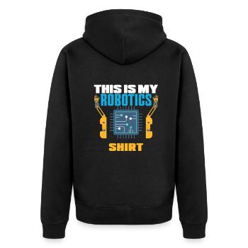 Programmeur de robots robotiques - Veste à capuche bio Premium Unisexe - noir - Dos - Nico (187cm)