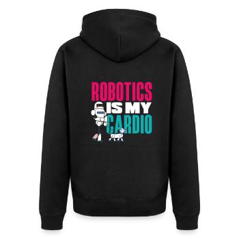 Programmeur de robots robotiques - Veste à capuche bio Premium Unisexe - noir - Dos - Nico (187cm)