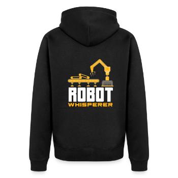 Programmeur de robots robotiques - Veste à capuche bio Premium Unisexe - noir - Dos - Nico (187cm)