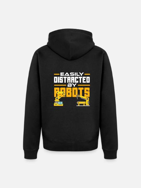 Programmeur de robots robotiques - Veste à capuche bio Premium Unisexe - noir