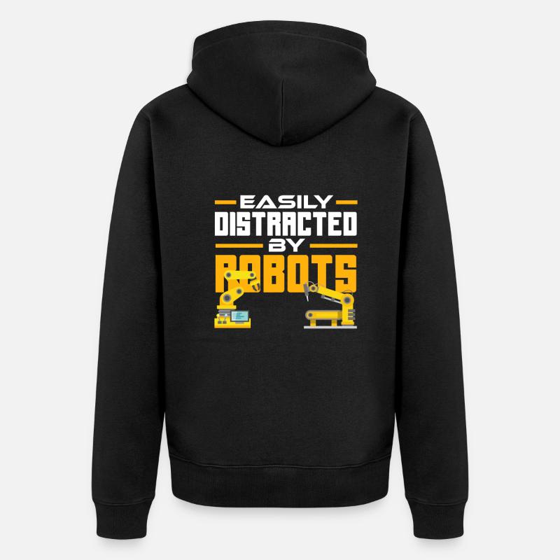 Programmeur de robots robotiques - Veste à capuche bio Premium Unisexe - noir