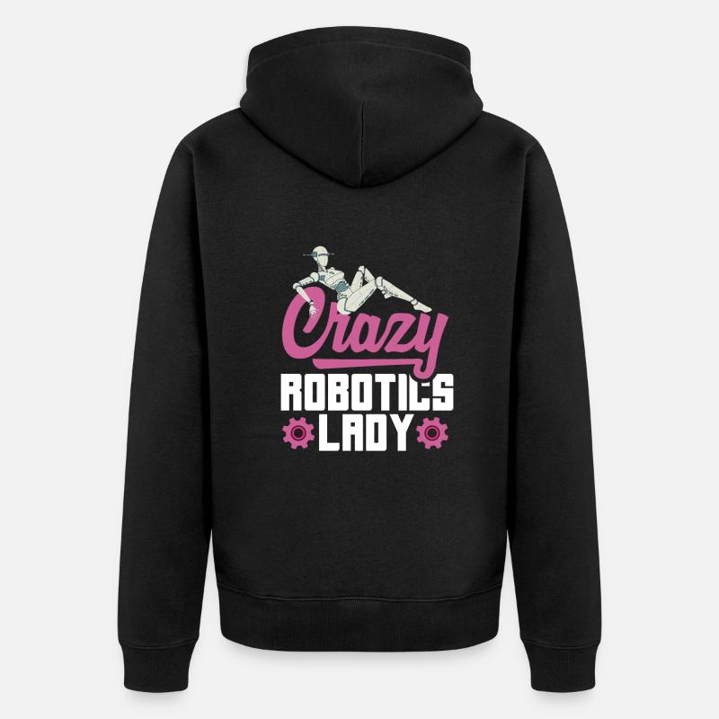 Robotik Roboter Programmierer - Unisex Premium Bio Zip Hoodie - Schwarz