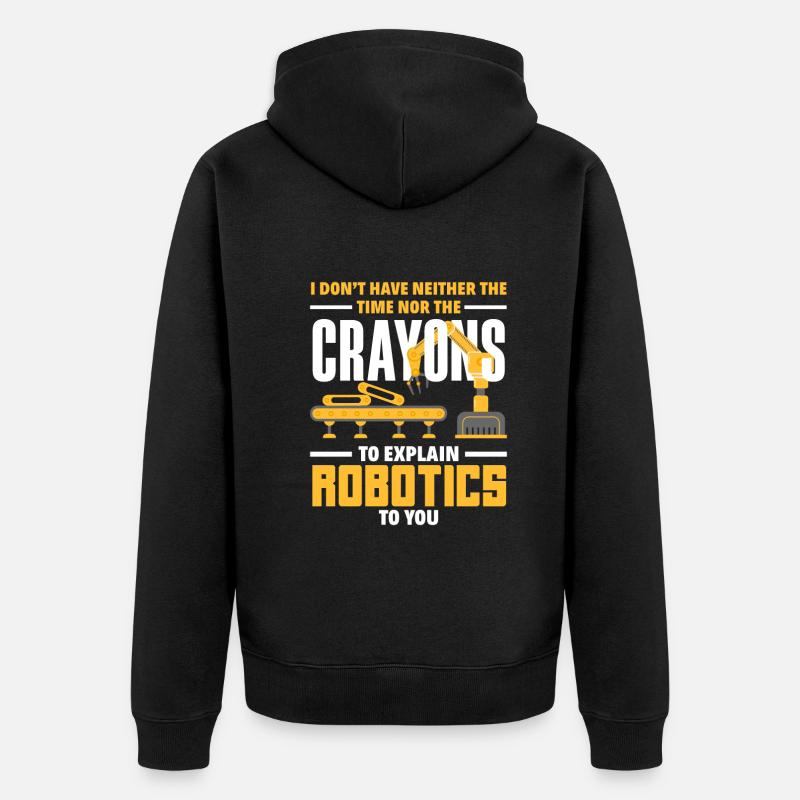 Programmeur de robots robotiques - Veste à capuche bio Premium Unisexe - noir