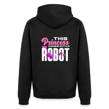 Robotics Robot Programmer - Unisex Premium Organic Zip Hoodie - black - Back - Nico (187cm)