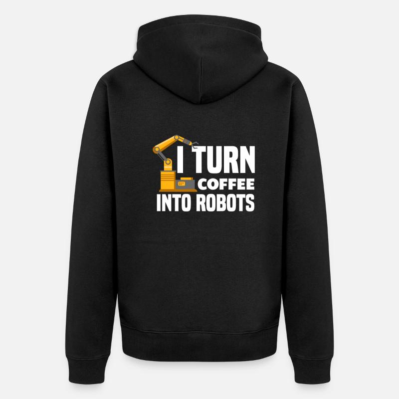 Robotics Robot Programmer - Unisex Premium Organic Zip Hoodie - black
