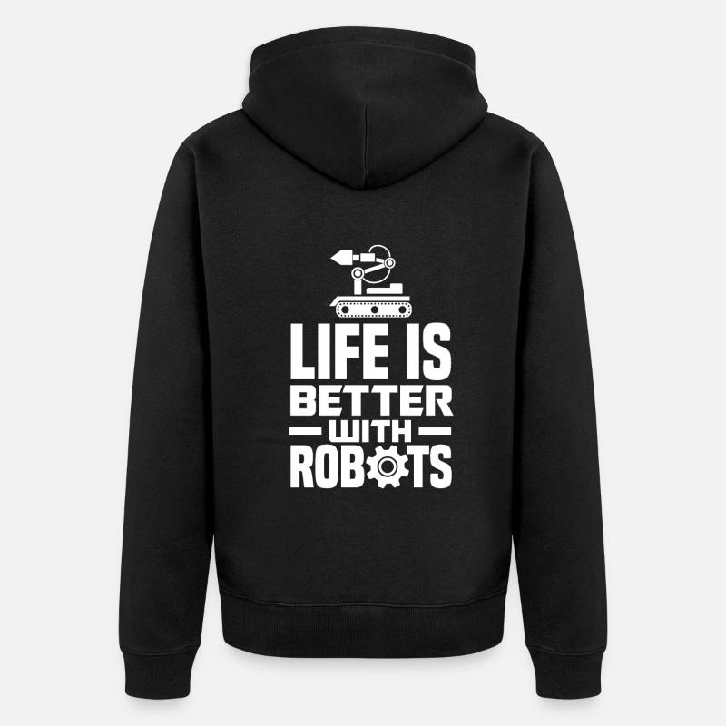 Robotics Robot Programmer - Unisex Premium Organic Zip Hoodie - black