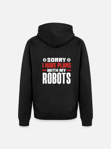 Robotics Robot Programmer - Unisex Premium Organic Zip Hoodie - black