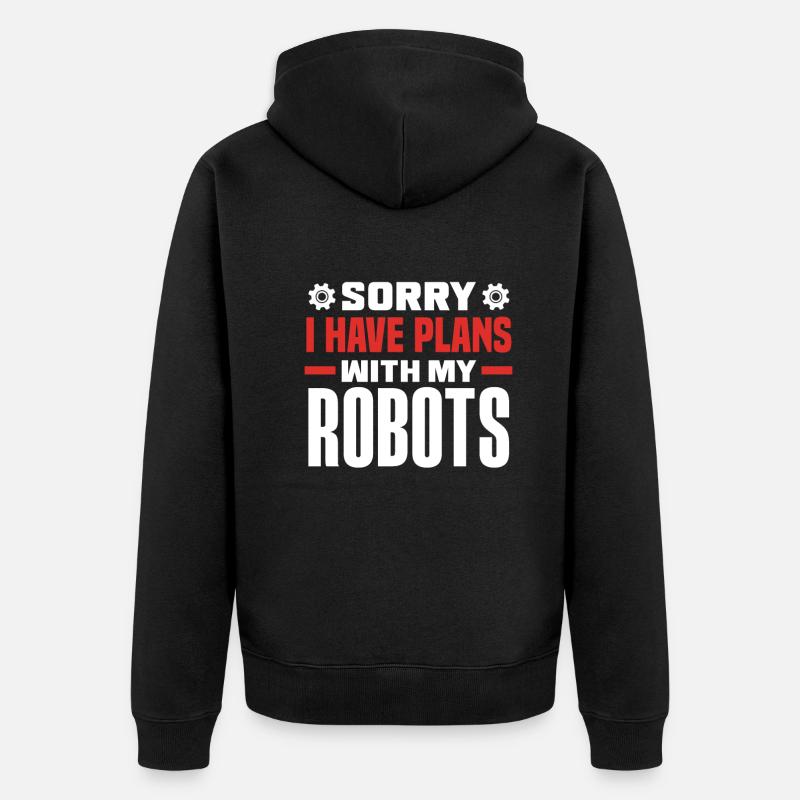 Programmeur de robots robotiques - Veste à capuche bio Premium Unisexe - noir