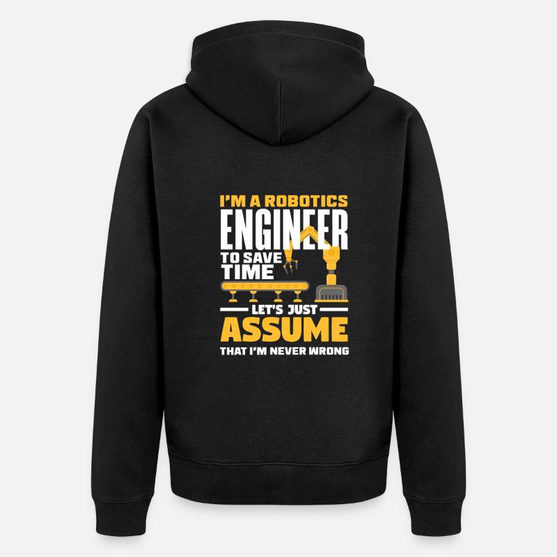 Robotics Robot Programmer - Unisex Premium Organic Zip Hoodie - black