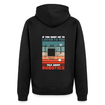 Programmeur de robots robotiques - Veste à capuche bio Premium Unisexe - noir - Dos - Nico (187cm)