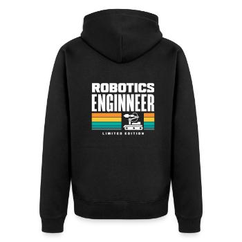 Programmeur de robots robotiques - Veste à capuche bio Premium Unisexe - noir - Dos - Nico (187cm)
