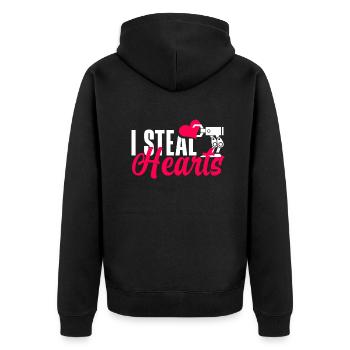 Robotics Robot Programmer - Unisex Premium Organic Zip Hoodie - black - Back - Nico (187cm)