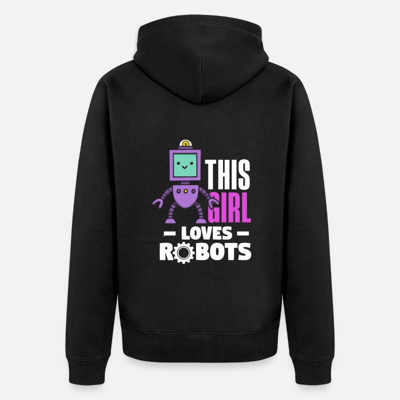 Programmeur de robots robotiques - Veste à capuche bio Premium Unisexe - noir