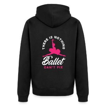 Süßes Ballerina Ballettänzerin Geschenk - Unisex Premium Bio Zip Hoodie - Schwarz - Hinten - Nico (187cm)