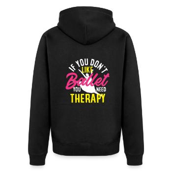 Süßes Ballerina Ballettänzerin Geschenk - Unisex Premium Bio Zip Hoodie - Schwarz - Hinten - Nico (187cm)