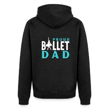 Süßes Ballerina Ballettänzerin Geschenk - Unisex Premium Bio Zip Hoodie - Schwarz - Hinten - Nico (187cm)
