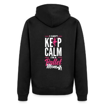 Süßes Ballerina Ballettänzerin Geschenk - Unisex Premium Bio Zip Hoodie - Schwarz - Hinten - Nico (187cm)