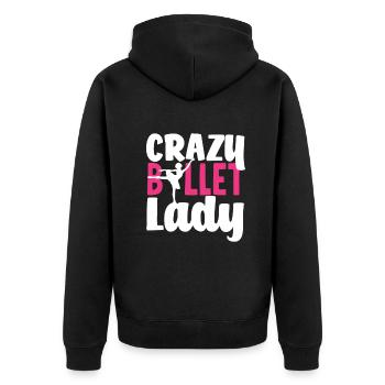 Süßes Ballerina Ballettänzerin Geschenk - Unisex Premium Bio Zip Hoodie - Schwarz - Hinten - Nico (187cm)