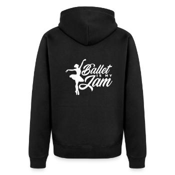 Süßes Ballerina Ballettänzerin Geschenk - Unisex Premium Bio Zip Hoodie - Schwarz - Hinten - Nico (187cm)