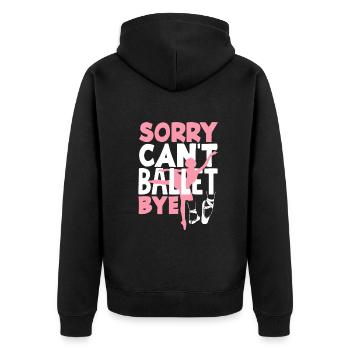 Süßes Ballerina Ballettänzerin Geschenk - Unisex Premium Bio Zip Hoodie - Schwarz - Hinten - Nico (187cm)