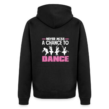Süßes Ballerina Ballettänzerin Geschenk - Unisex Premium Bio Zip Hoodie - Schwarz - Hinten - Nico (187cm)