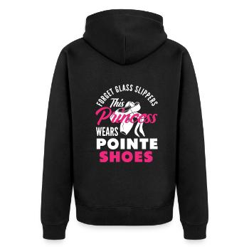 Süßes Ballerina Ballettänzerin Geschenk - Unisex Premium Bio Zip Hoodie - Schwarz - Hinten - Nico (187cm)