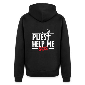 Süßes Ballerina Ballettänzerin Geschenk - Unisex Premium Bio Zip Hoodie - Schwarz - Hinten - Nico (187cm)